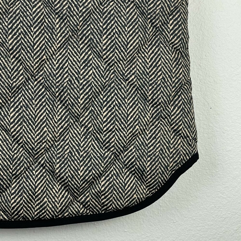 J.CREW Quilted Vest Womens Size XXS Excursion Herringbone Full Zip Down Gray - Picture 8 of 9